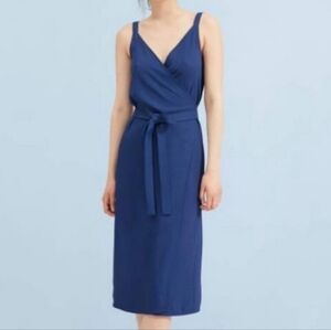 Everlane Go Weave Japanese Midi Tank Wrap Dress 0